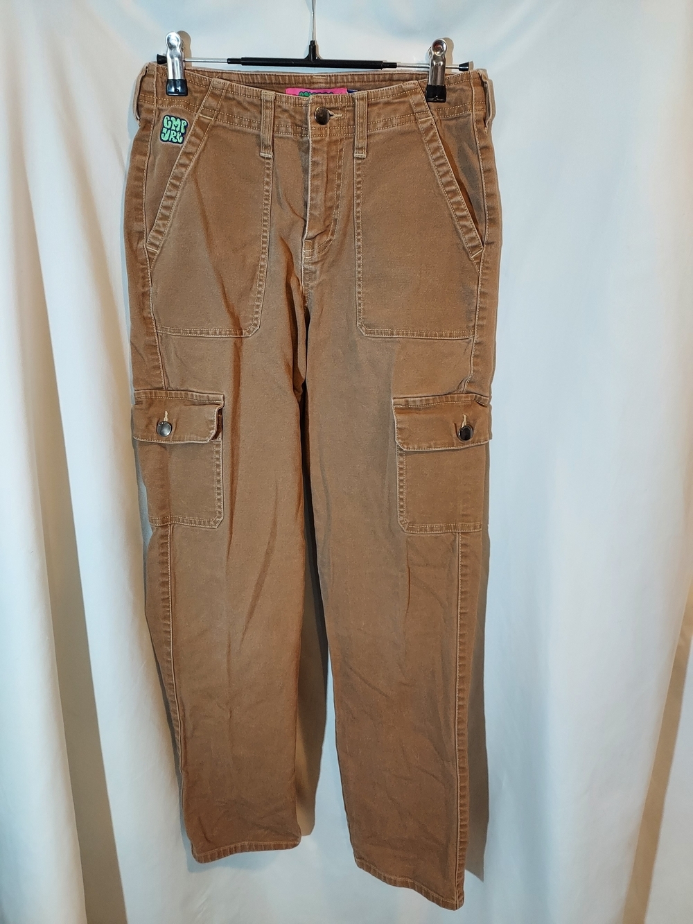 Empyre Marlo Bronze Brown Canvas Cargo Pants Skater Streetwear Size 2